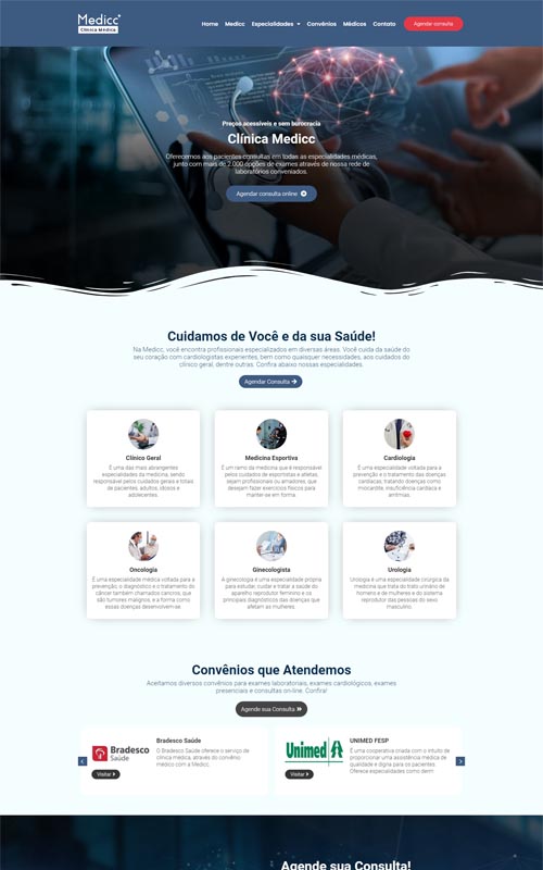 Modelo de Site para médicos autônomos, clinica de médicos ou consultórios médicos Modelo de Site para médicos autônomos, clinica de médicos ou consultórios médicos