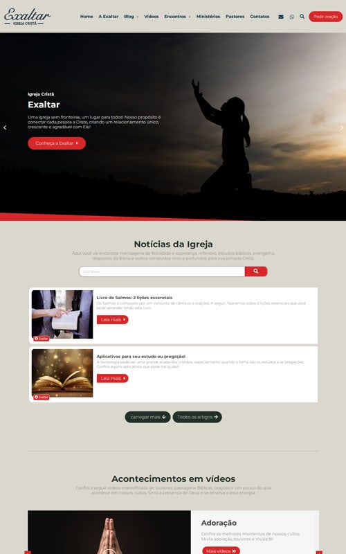 Página inicial do site Página inicial do site